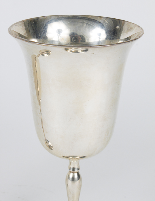 Pair of Silver Plated Water Goblets By Leonard Silver