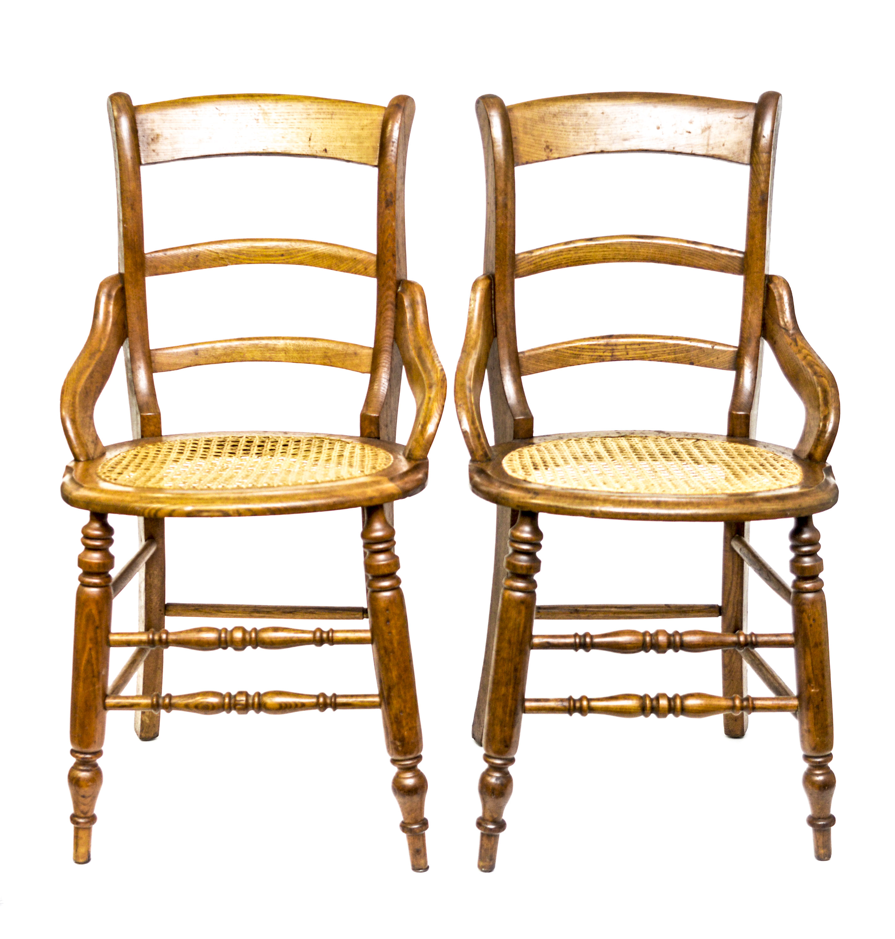 Pair of Cane Seat Chairs