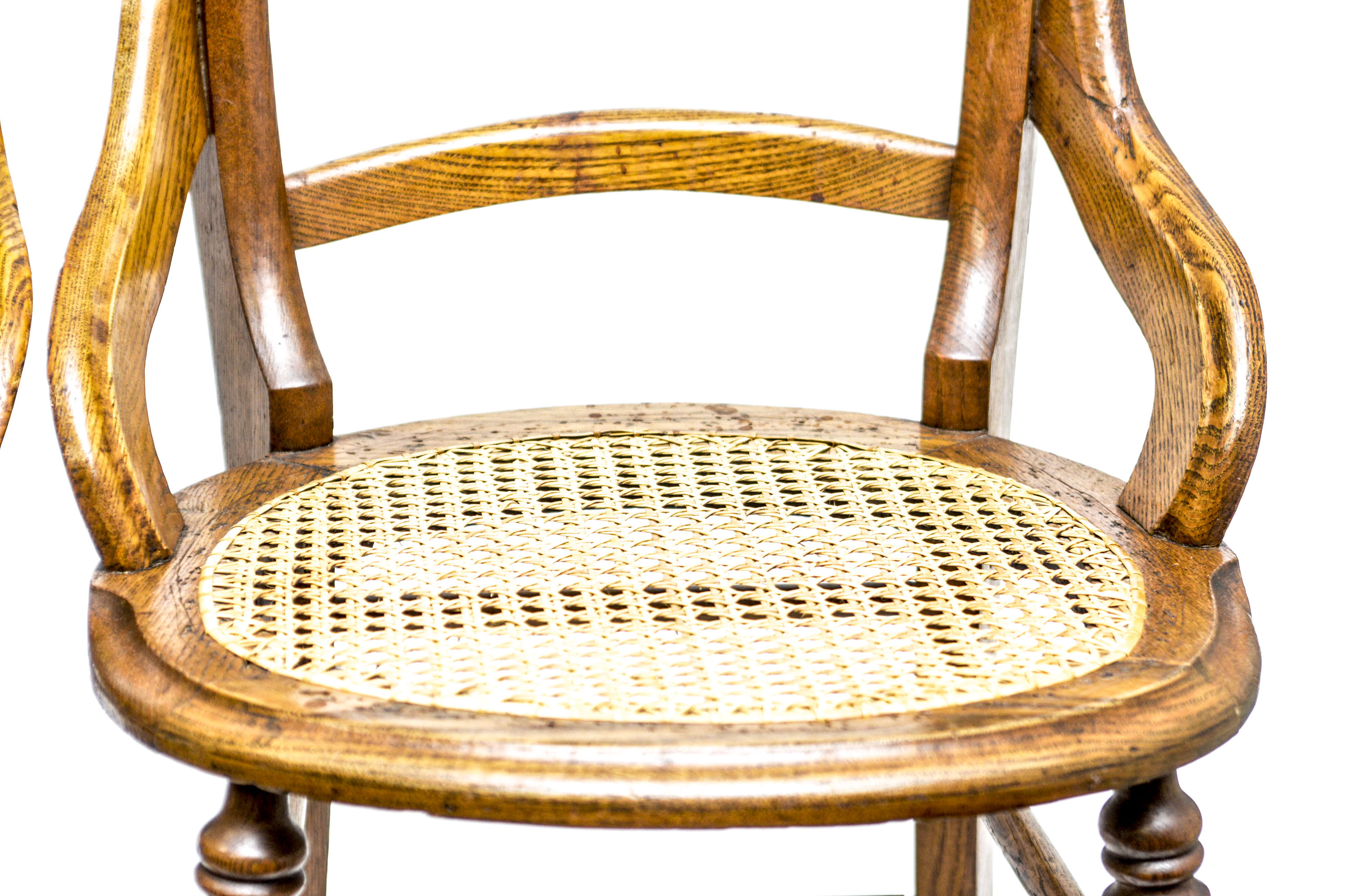 Pair of Cane Seat Chairs
