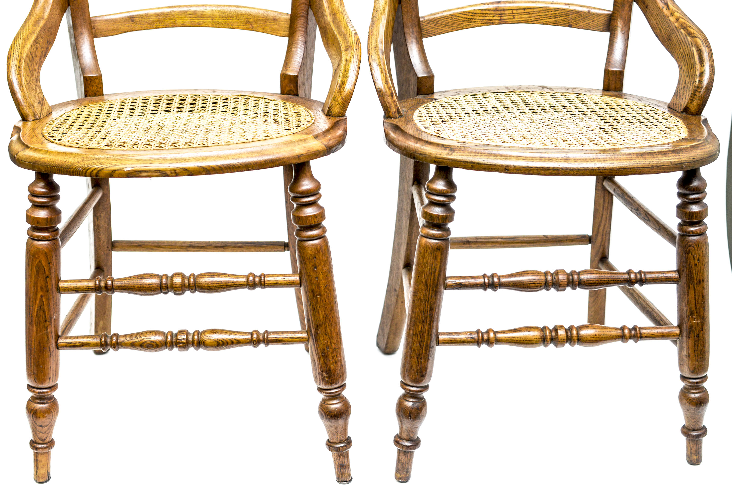Pair of Cane Seat Chairs