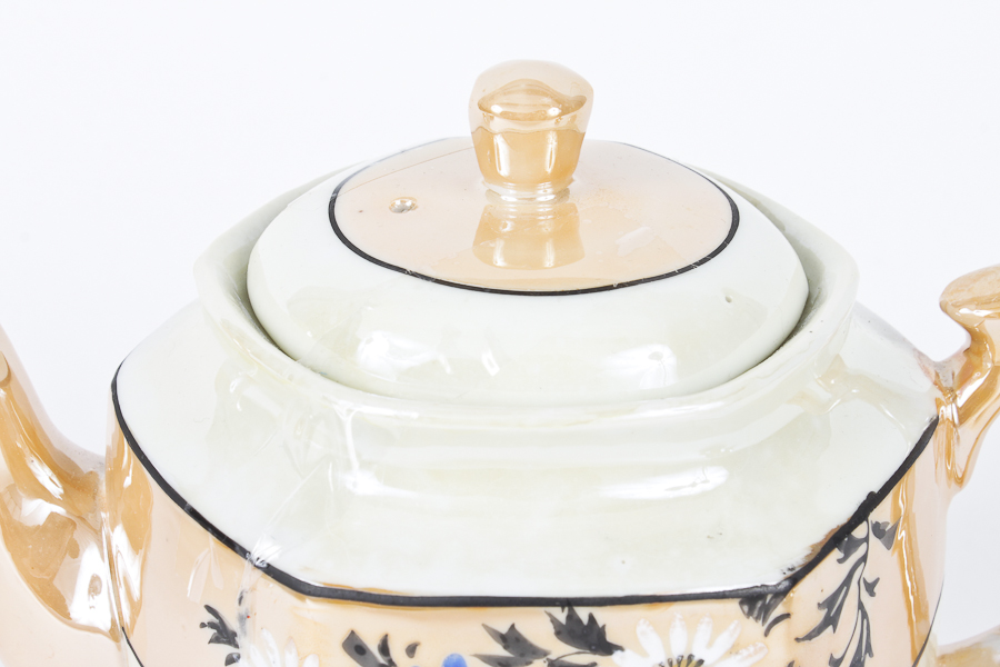 Vintage Japanese Hand Painted Lusterware Tea Set