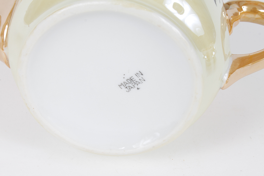 Vintage Japanese Hand Painted Lusterware Tea Set