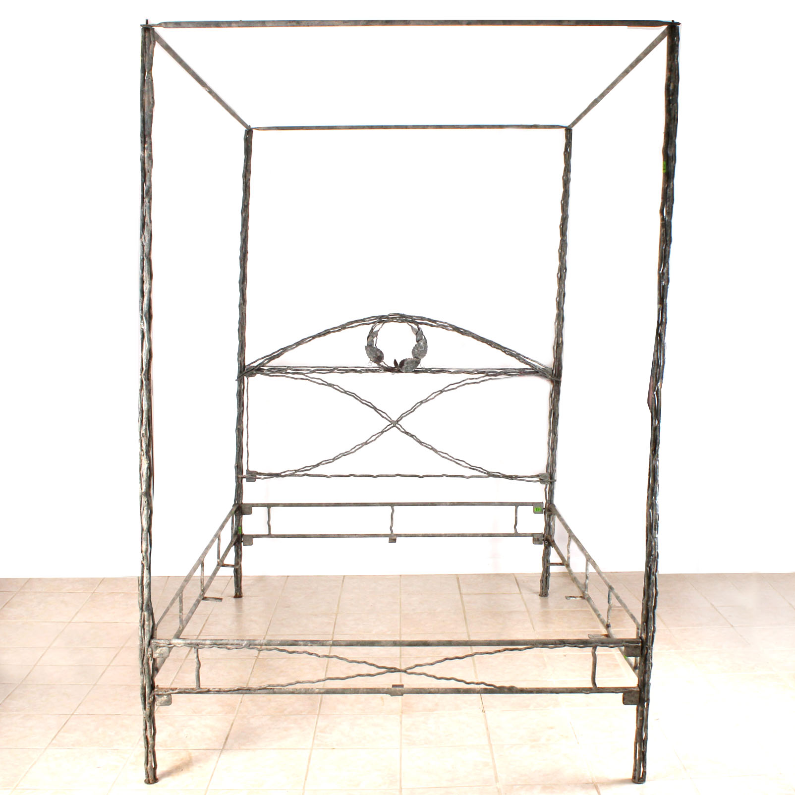 Custom Handcrafted Iron Canopy Queen Bed