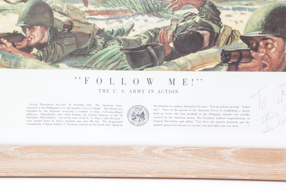 Vintage "Follow Me" Offset Lithograph