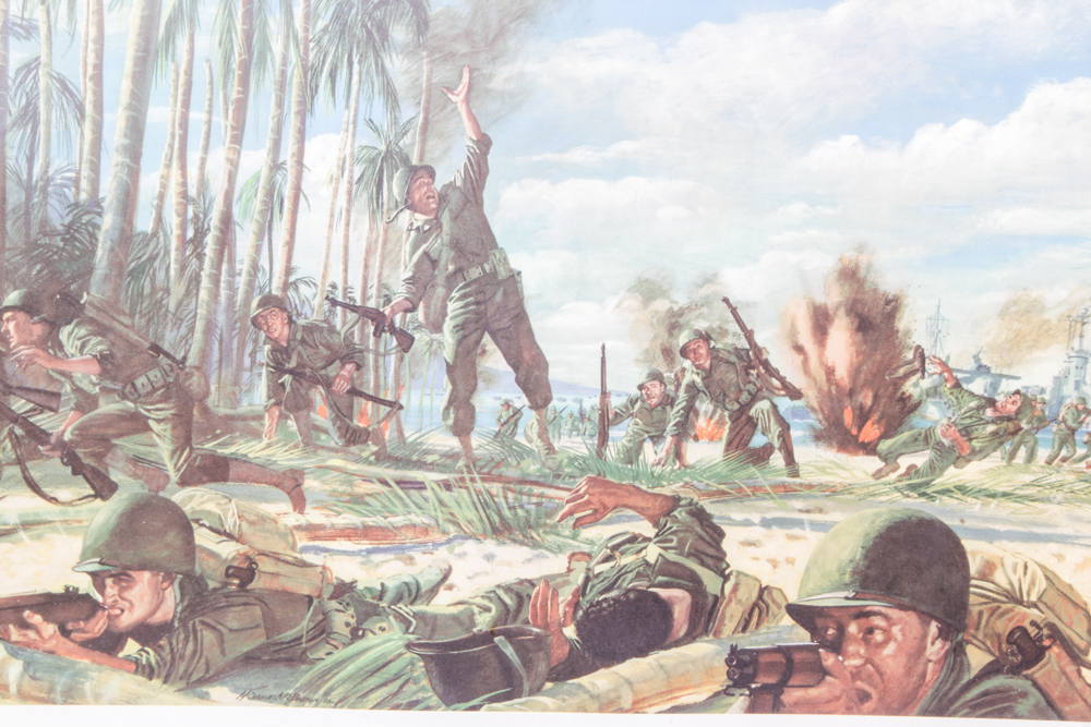 Vintage "Follow Me" Offset Lithograph