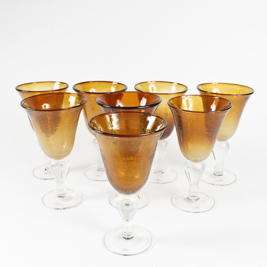 Amber Glass Goblets by Artland