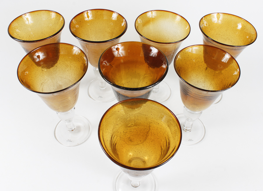 Amber Glass Goblets by Artland