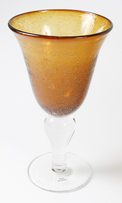 Amber Glass Goblets by Artland