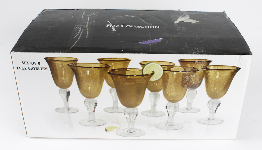 Amber Glass Goblets by Artland