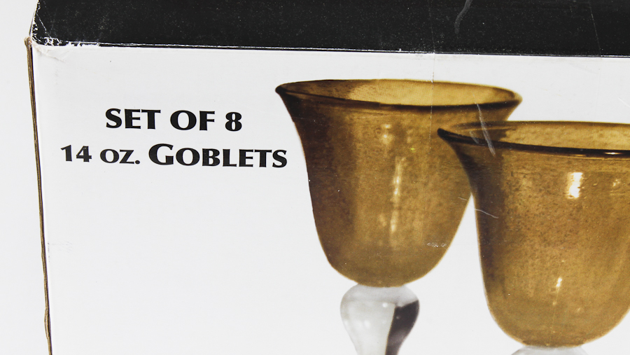 Amber Glass Goblets by Artland