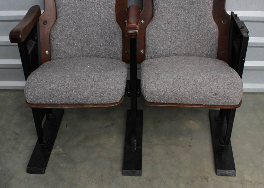 Vintage Stadium Seats With Custom Upholstery & Art Deco Design