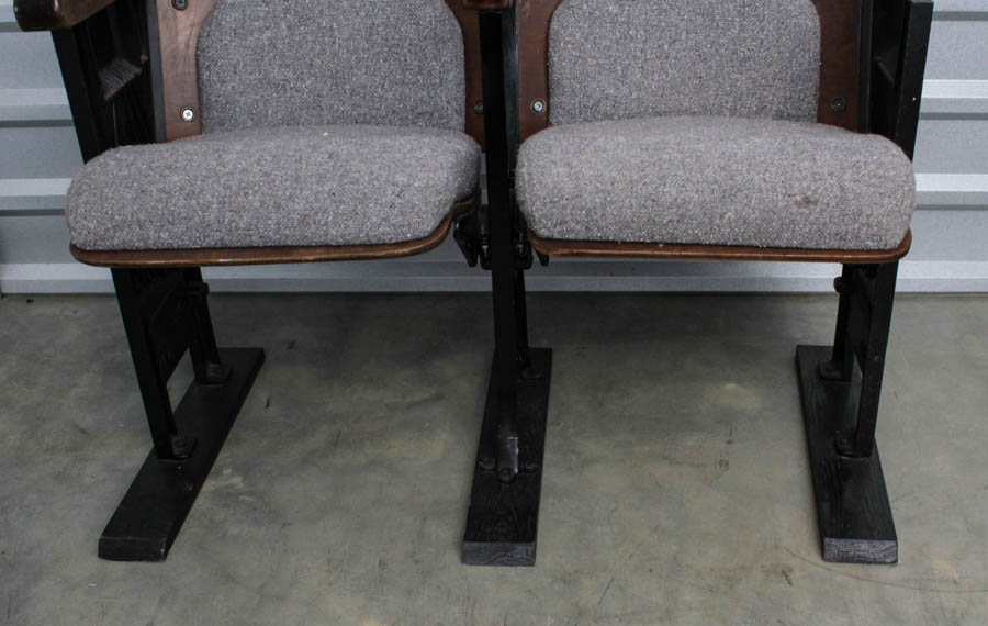Vintage Stadium Seats With Custom Upholstery & Art Deco Design