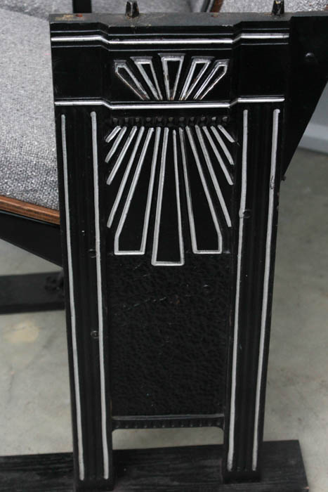 Vintage Stadium Seats With Custom Upholstery & Art Deco Design