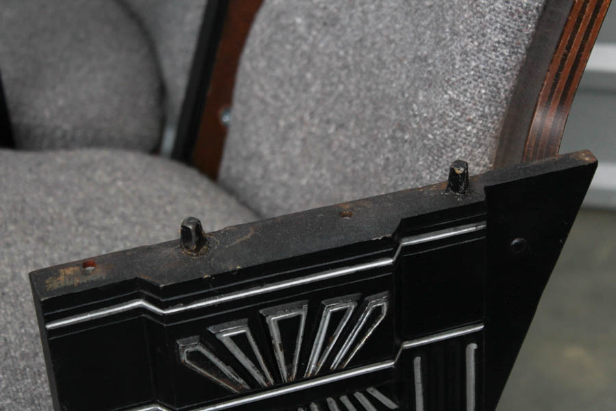 Vintage Stadium Seats With Custom Upholstery & Art Deco Design