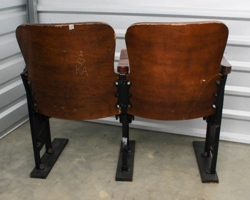 Vintage Stadium Seats With Custom Upholstery & Art Deco Design