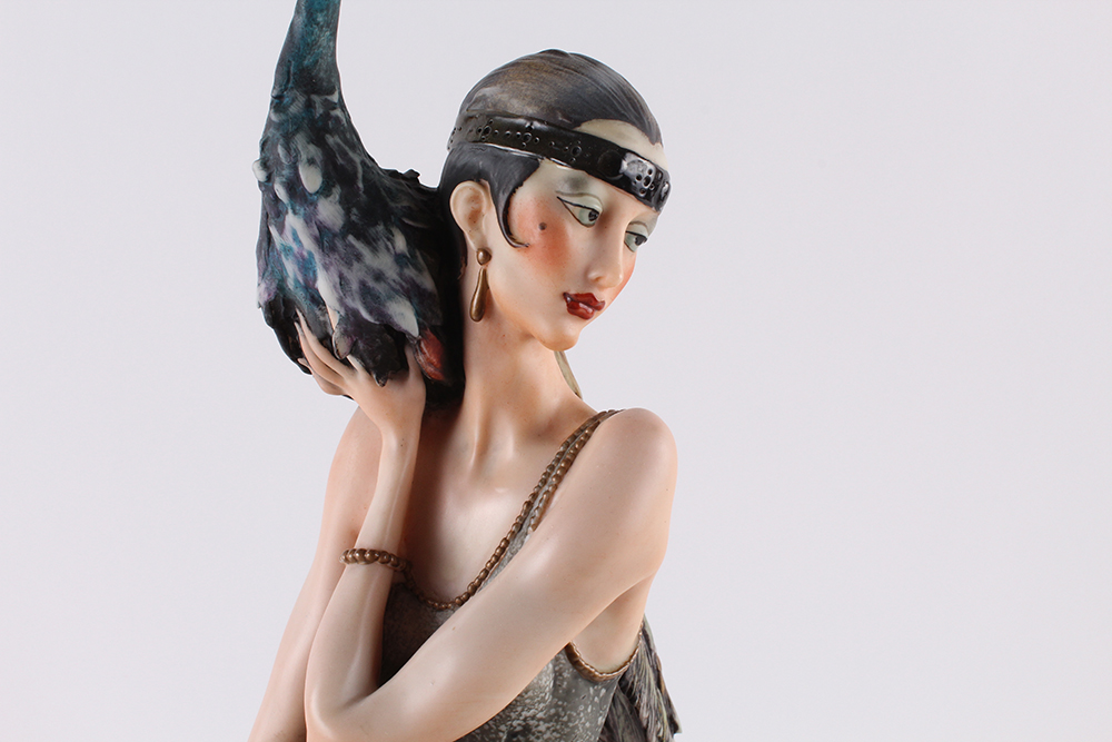 Giuseppe Armani Limited Edition Porcelain "Lady with Peacock" Figurine