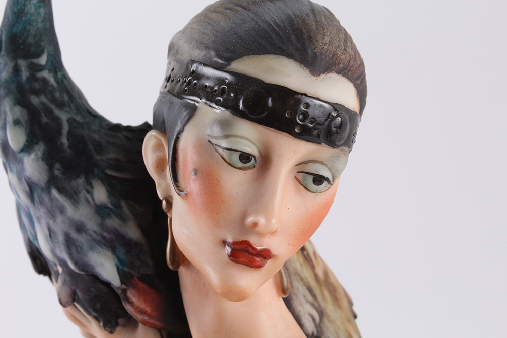 Giuseppe Armani Limited Edition Porcelain "Lady with Peacock" Figurine