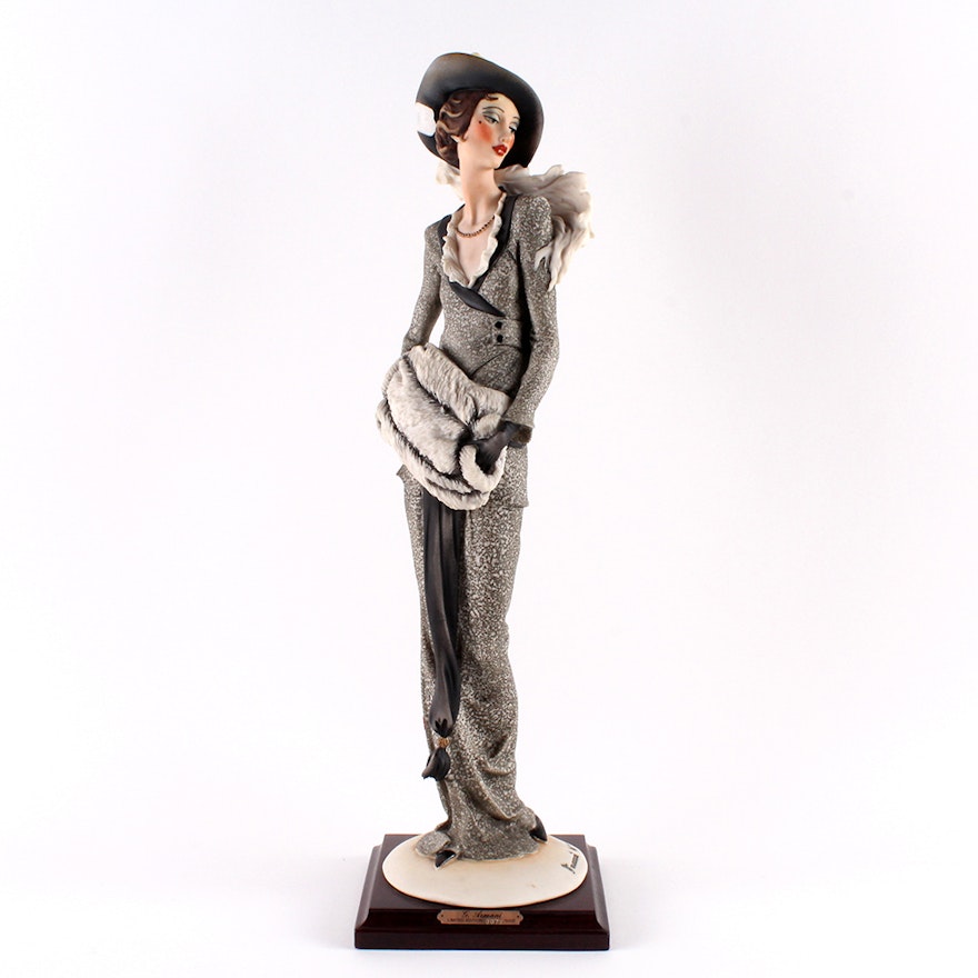 Giuseppe Armani Limited Edition Porcelain "Lady with Muff" Figurine