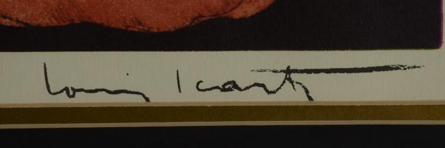 Louis Icart Print "Butterfly Woman"