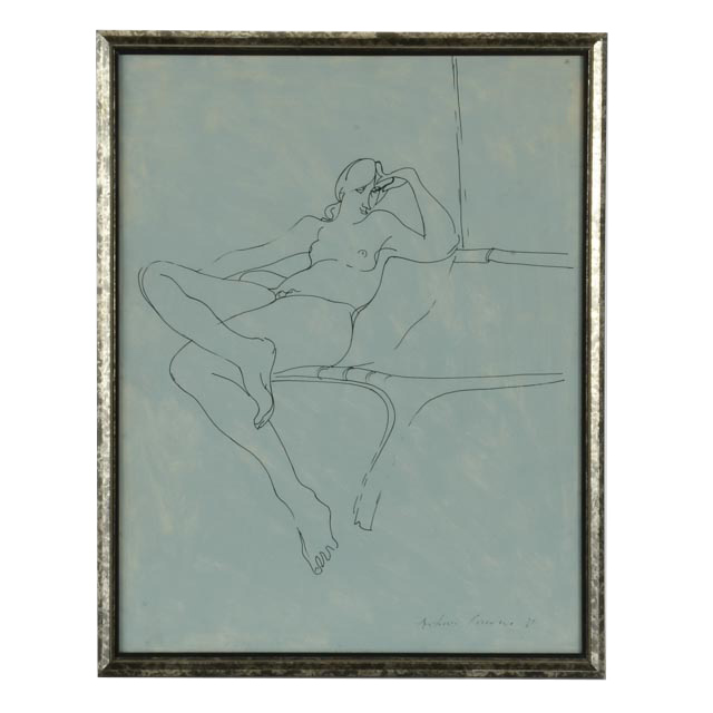 Antonio Ciccone Original Contour Line Ink Drawing