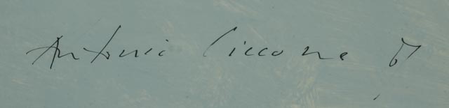 Antonio Ciccone Original Contour Line Ink Drawing