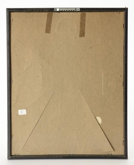 J. Skop Original Vintage Ink Drawing "Still Life"