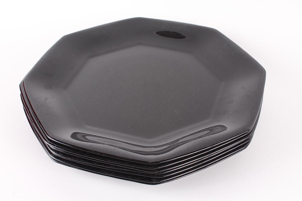 Arcoroc France Octime Black Dinnerware