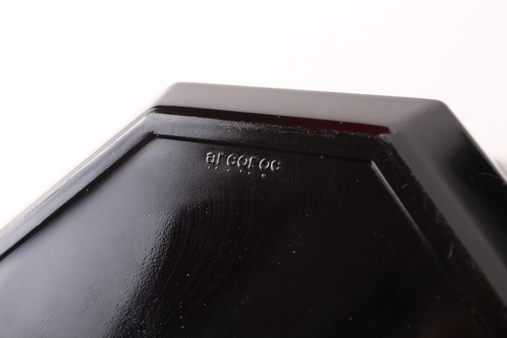 Arcoroc France Octime Black Dinnerware