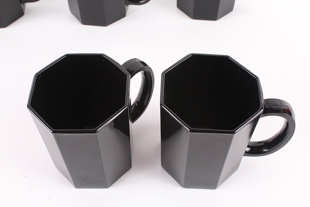 Arcoroc France Octime Black Dinnerware