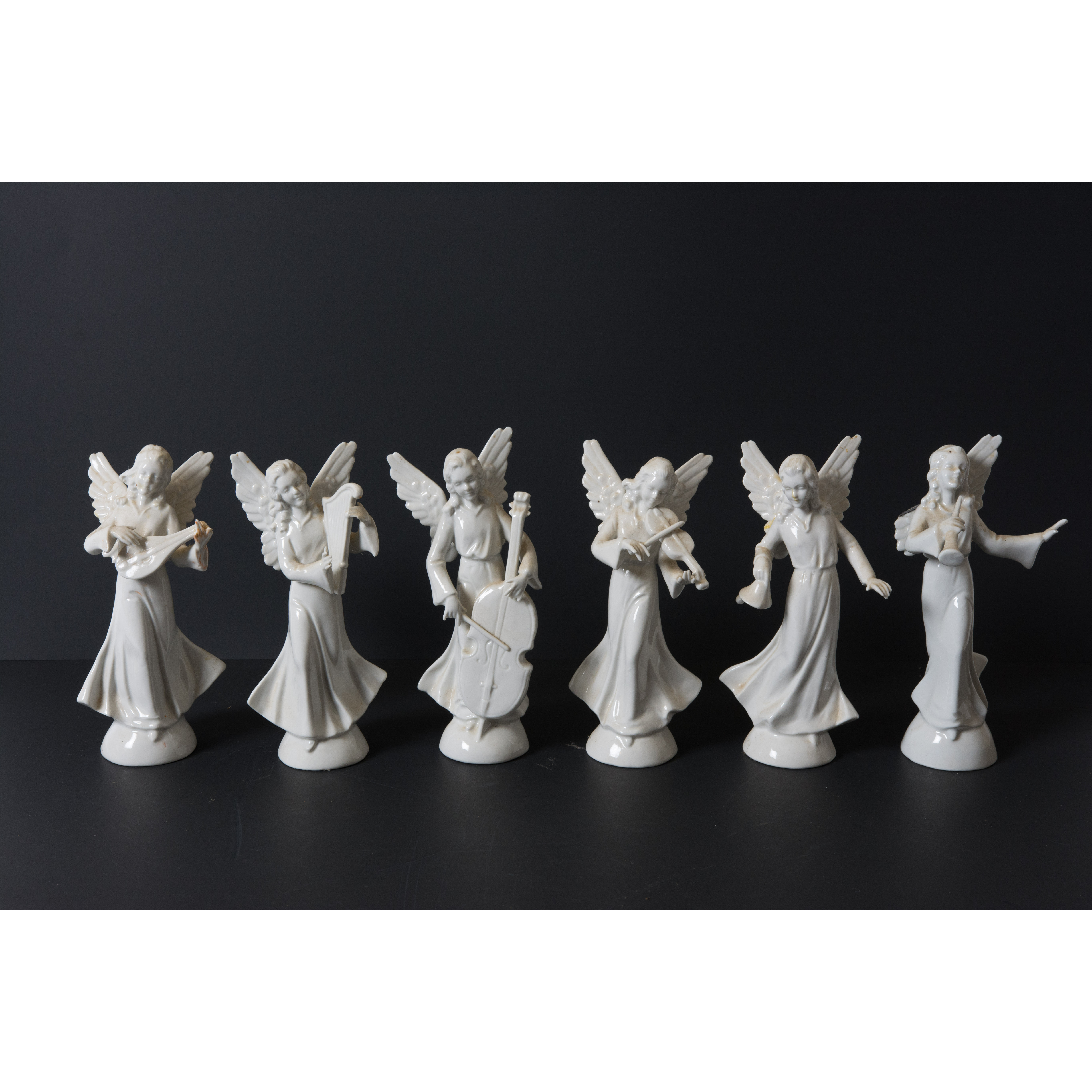 Collection of Vintage Dresden Porcelain Angel Musicians