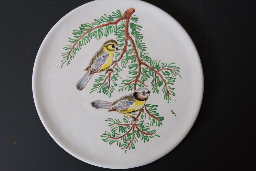 Set of Kaiser Tea Cups with Bird Themed Snack Plates