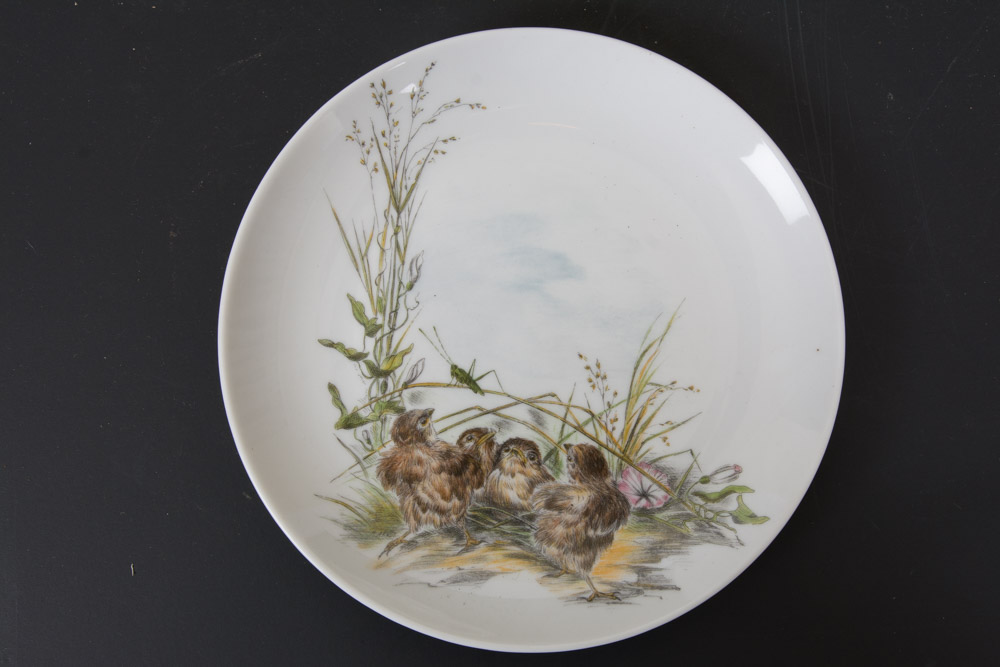 Set of Kaiser Tea Cups with Bird Themed Snack Plates