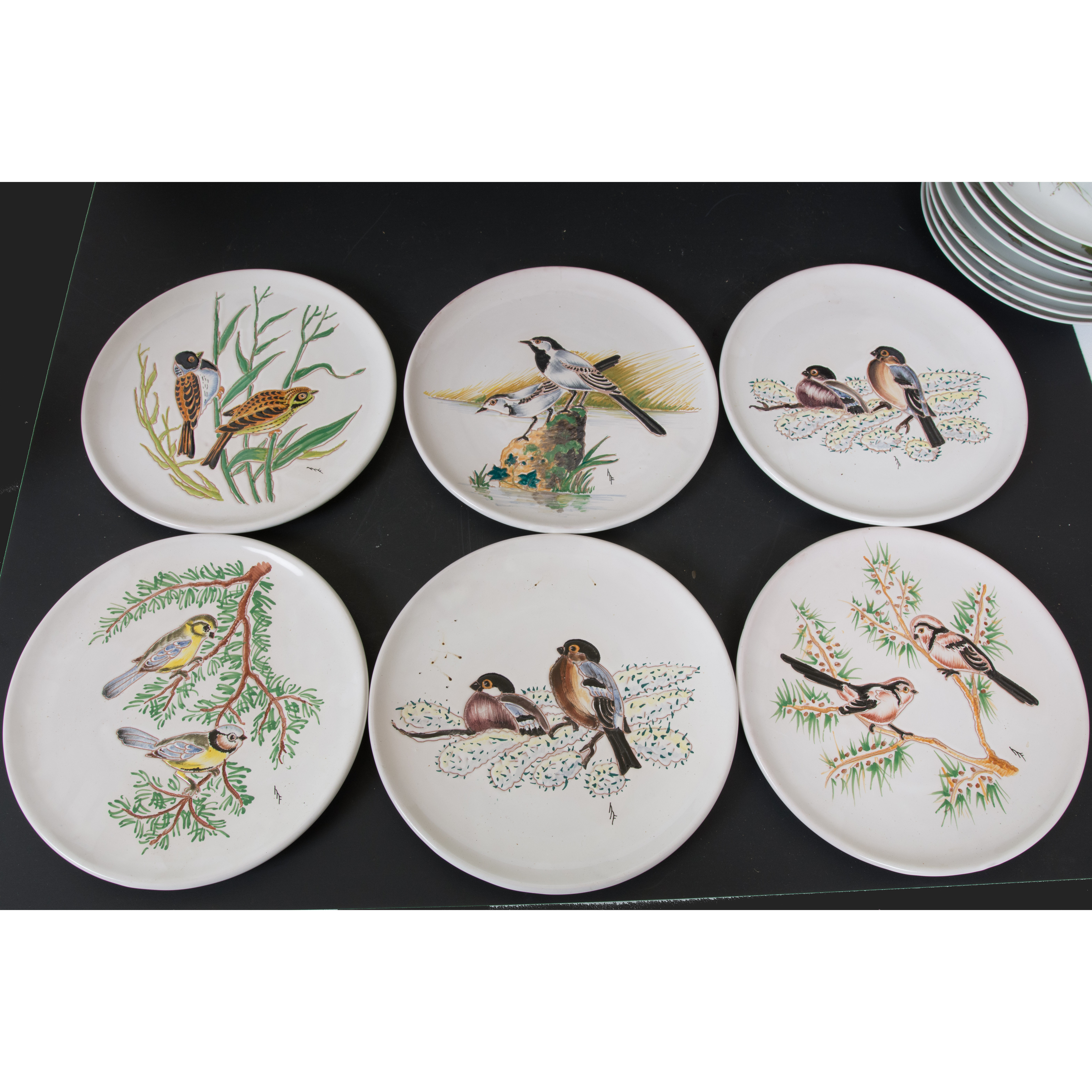 Set of Kaiser Tea Cups with Bird Themed Snack Plates