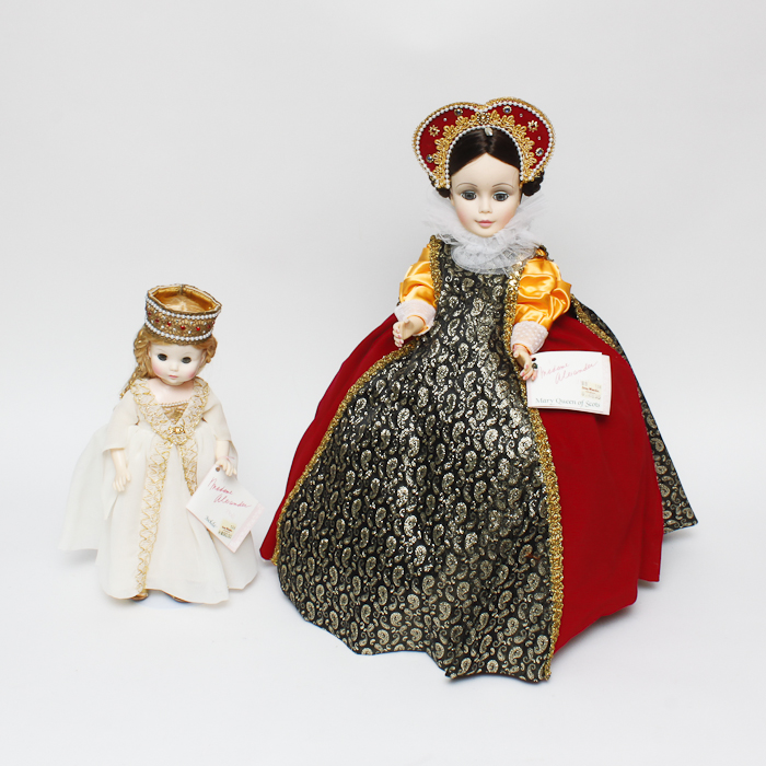 "Isolde" and "Mary Queen of Scots" Madame Alexander Doll Pairing