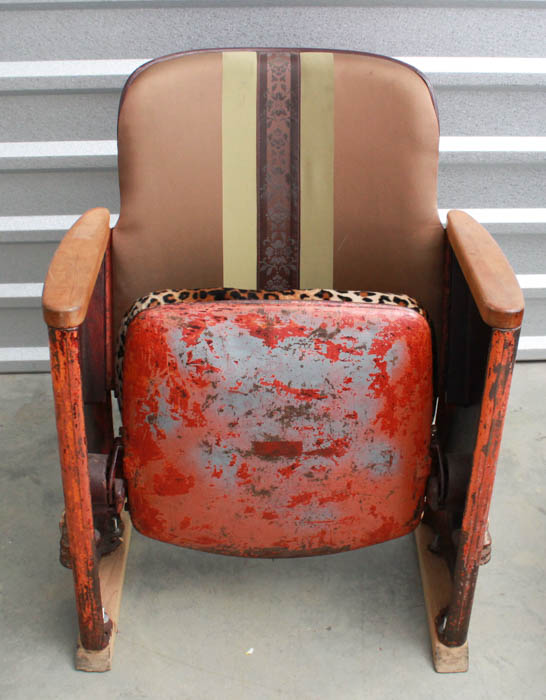 Vintage Stadium Seat With Custom Reupholstery
