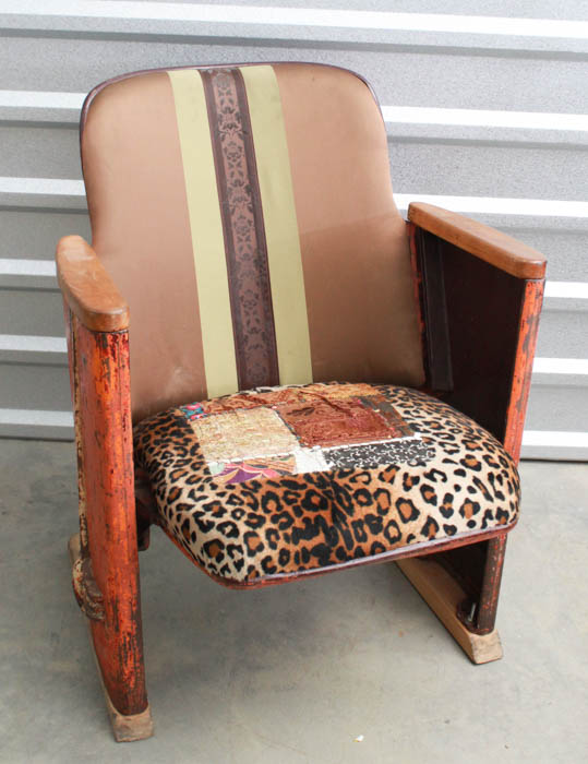 Vintage Stadium Seat With Custom Reupholstery