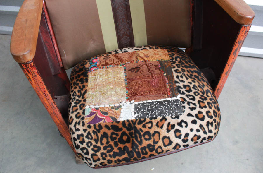 Vintage Stadium Seat With Custom Reupholstery