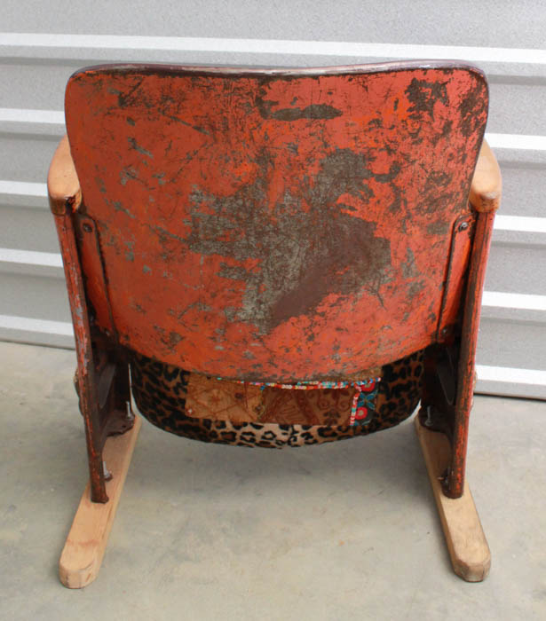 Vintage Stadium Seat With Custom Reupholstery