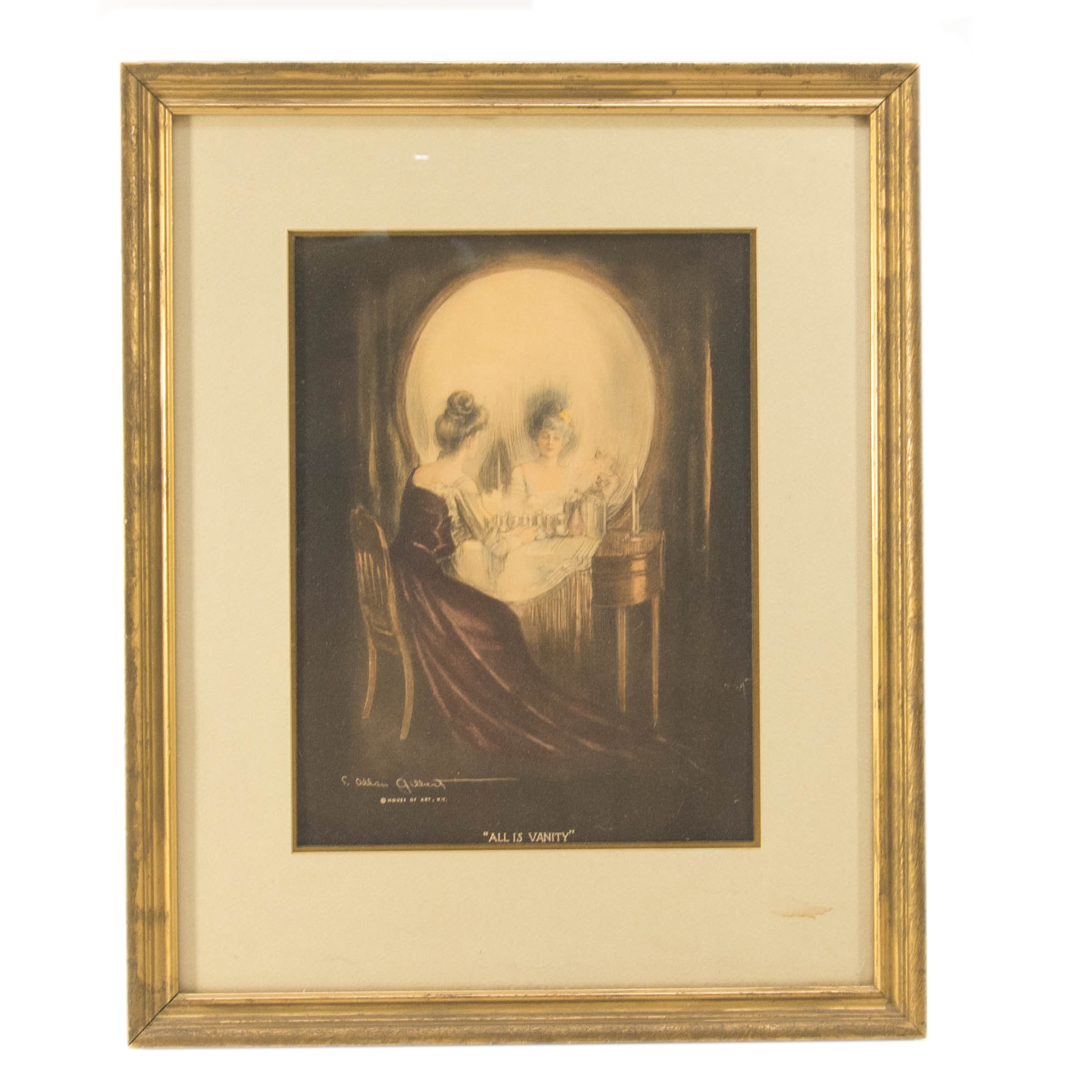 Vintage Print of "All is Vanity" by Charles Allan Gilbert