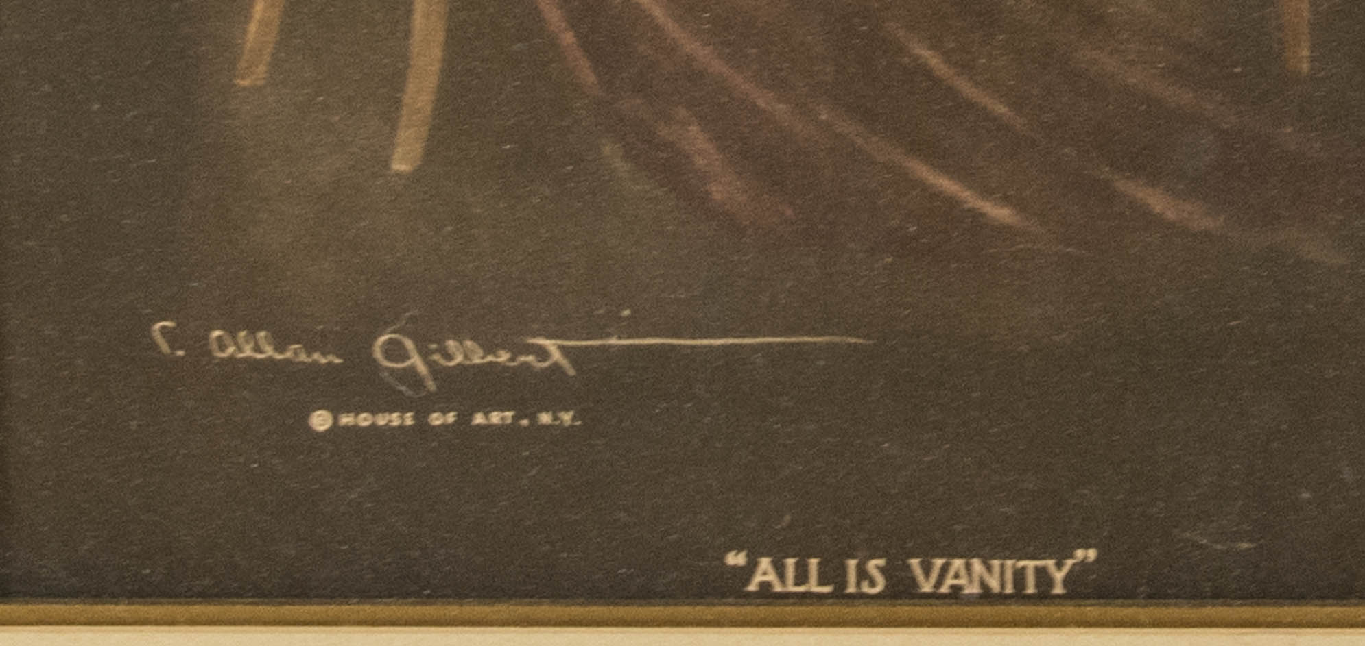 Vintage Print of "All is Vanity" by Charles Allan Gilbert