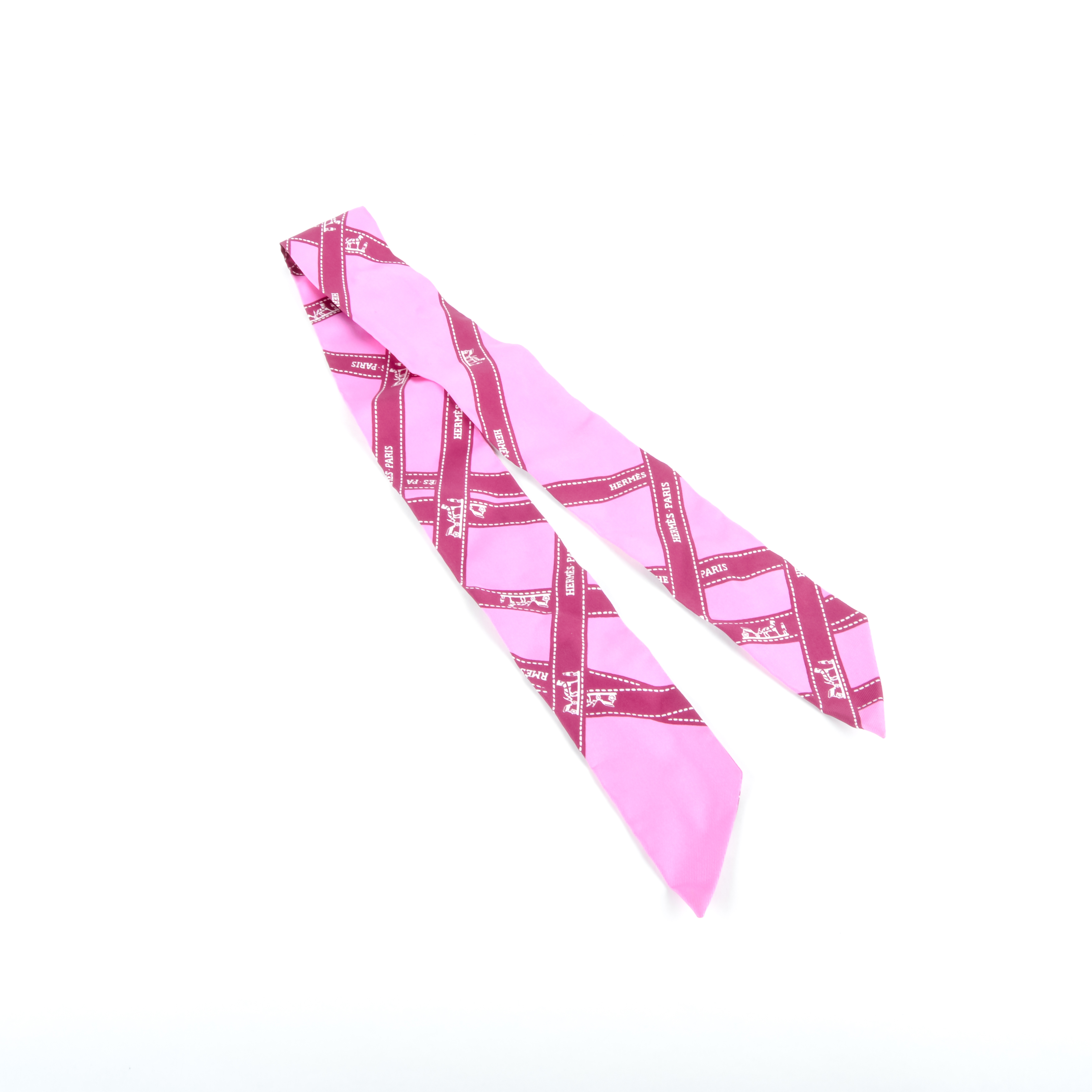 Pink Hermes Neck Scarf