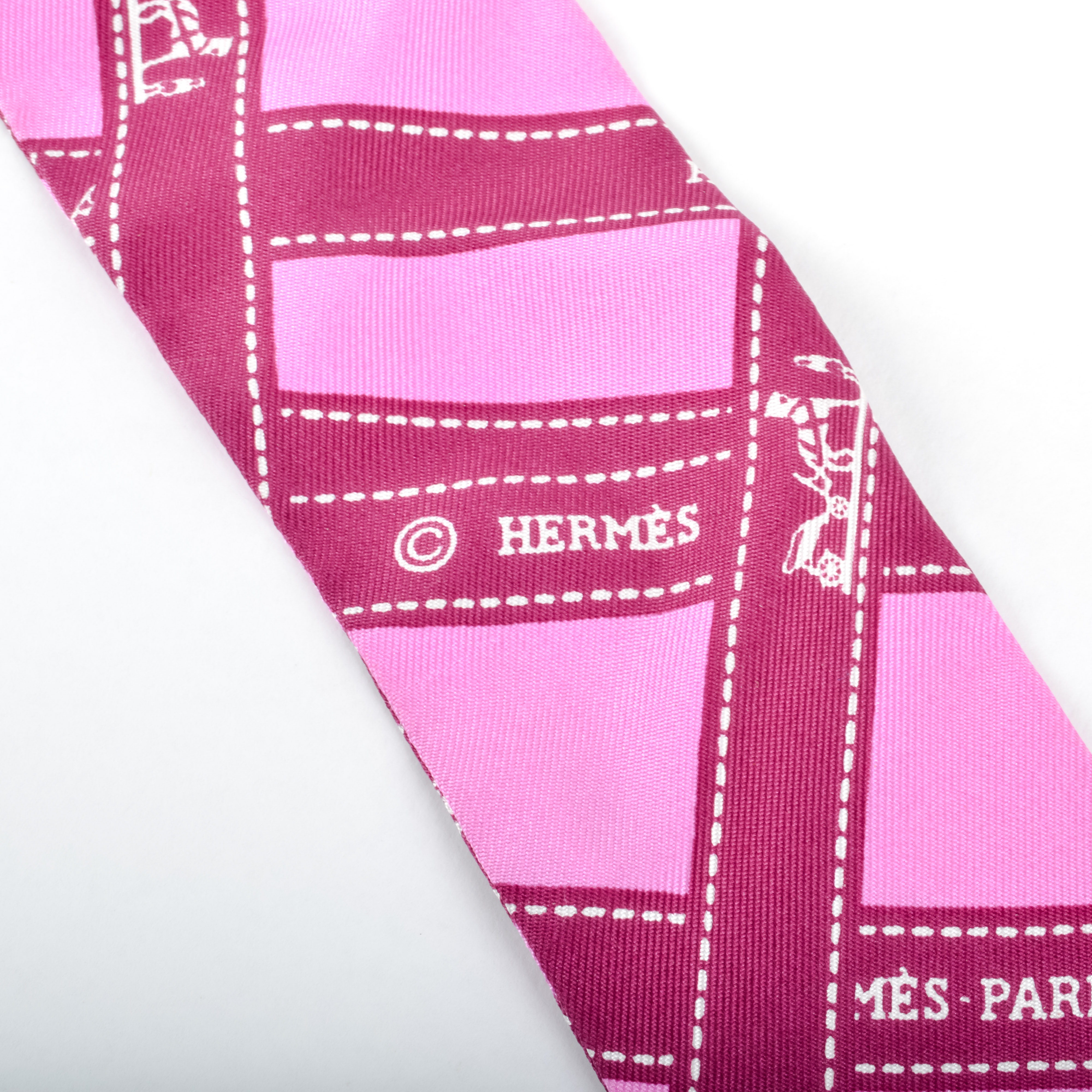 Pink Hermes Neck Scarf