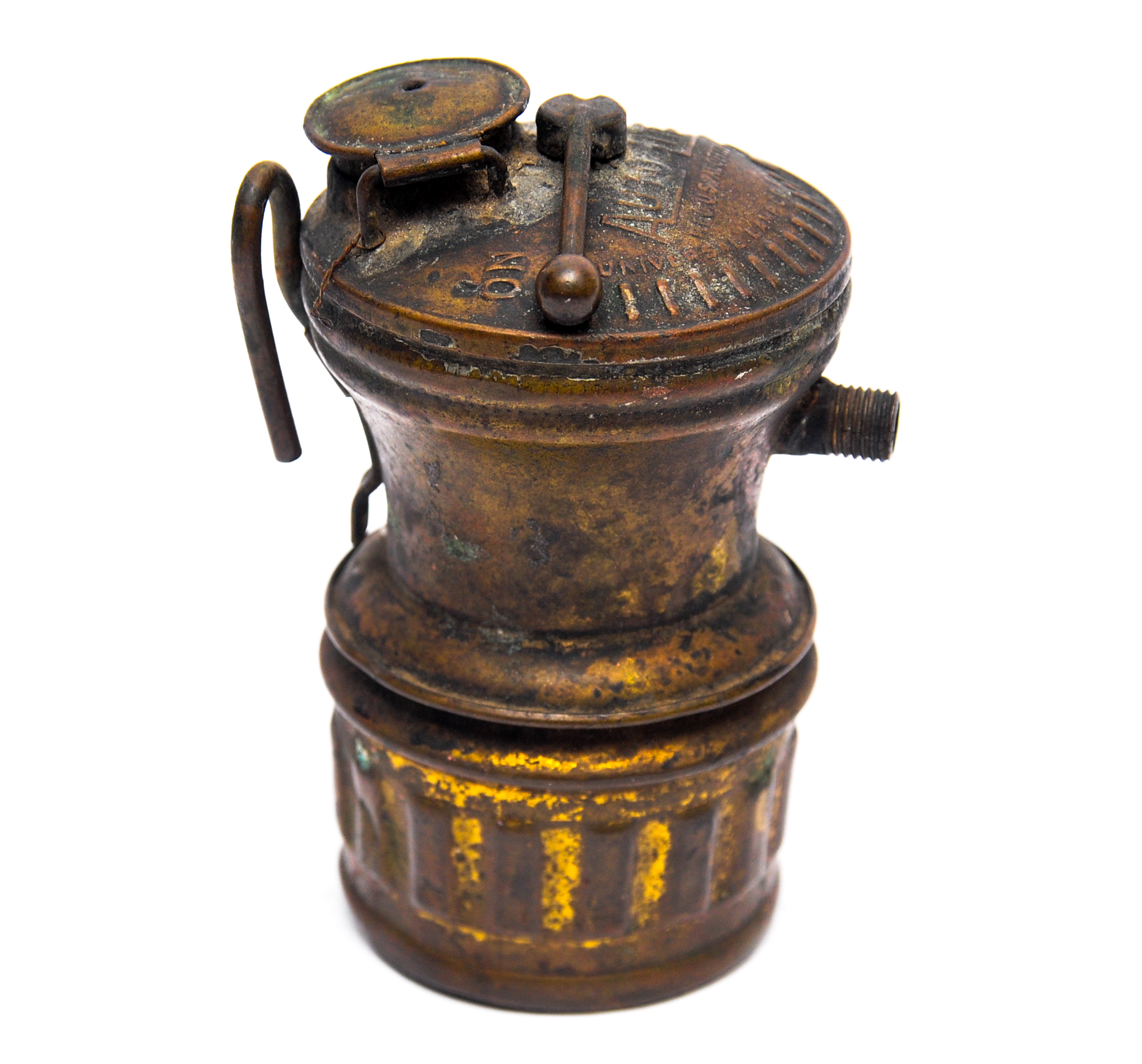 Antique Auto-Lite Carbide Brass Coal Miners' Lamp Light