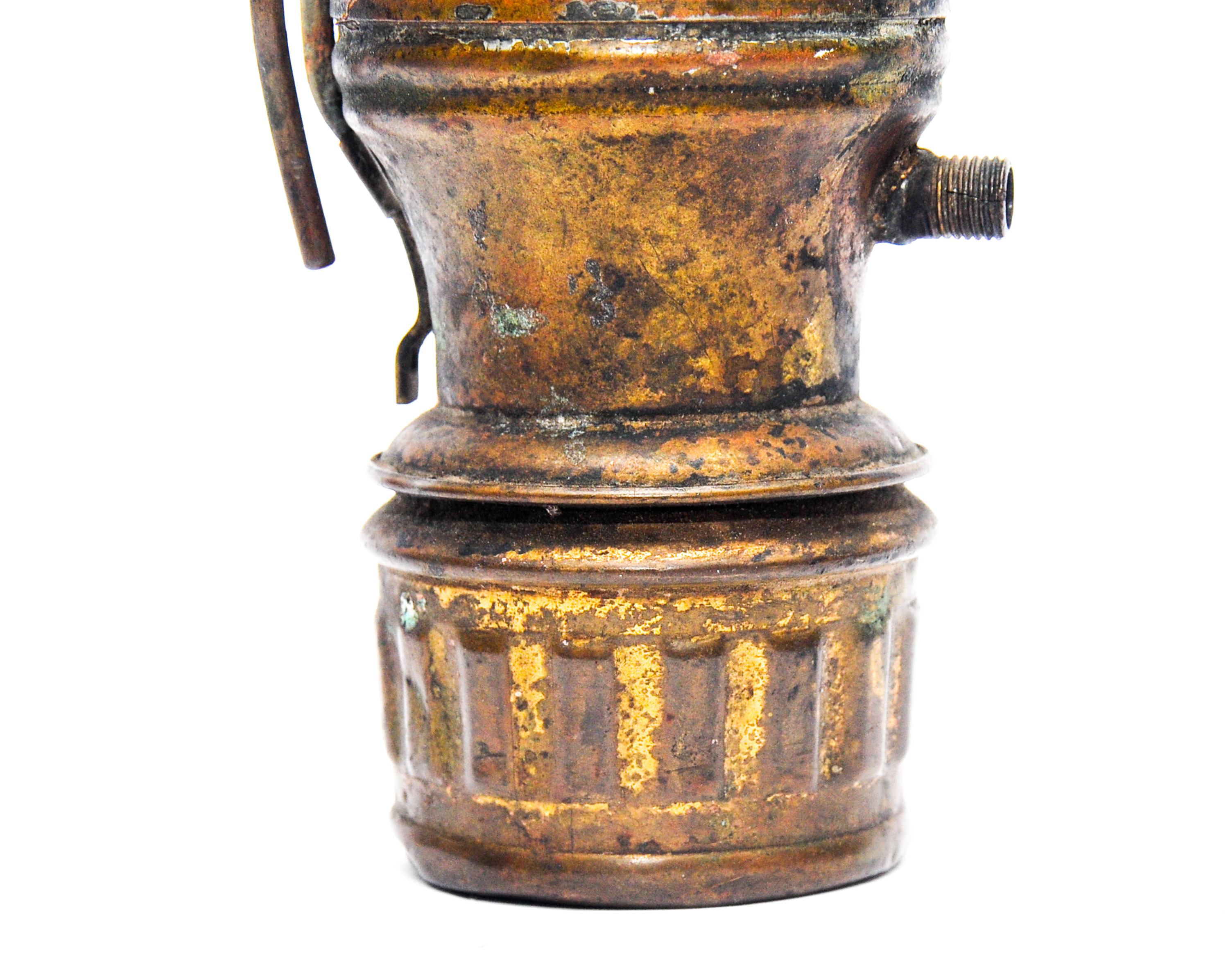 Antique Auto-Lite Carbide Brass Coal Miners' Lamp Light