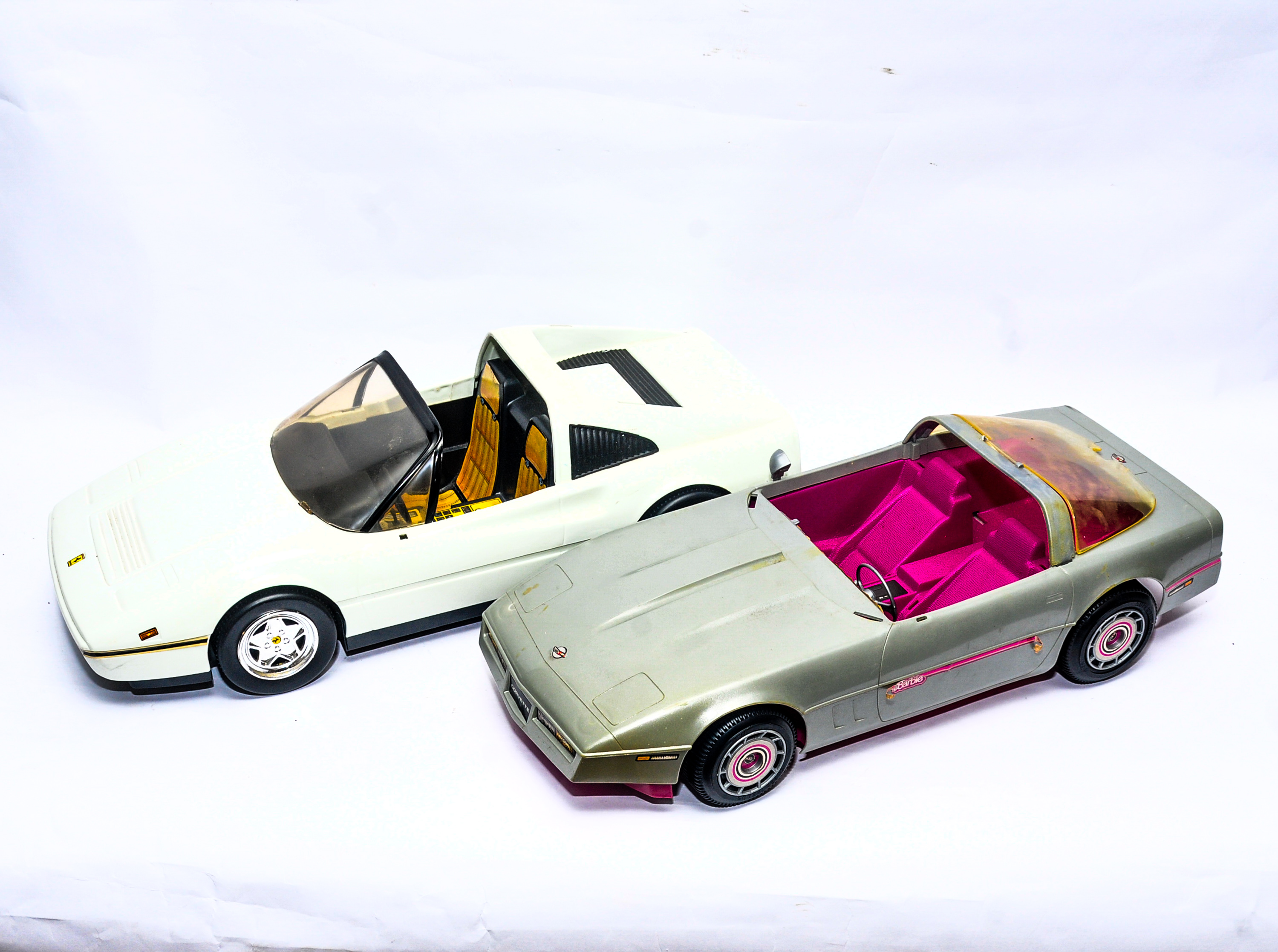 Vintage Barbie Corvette and Ferrari Cars