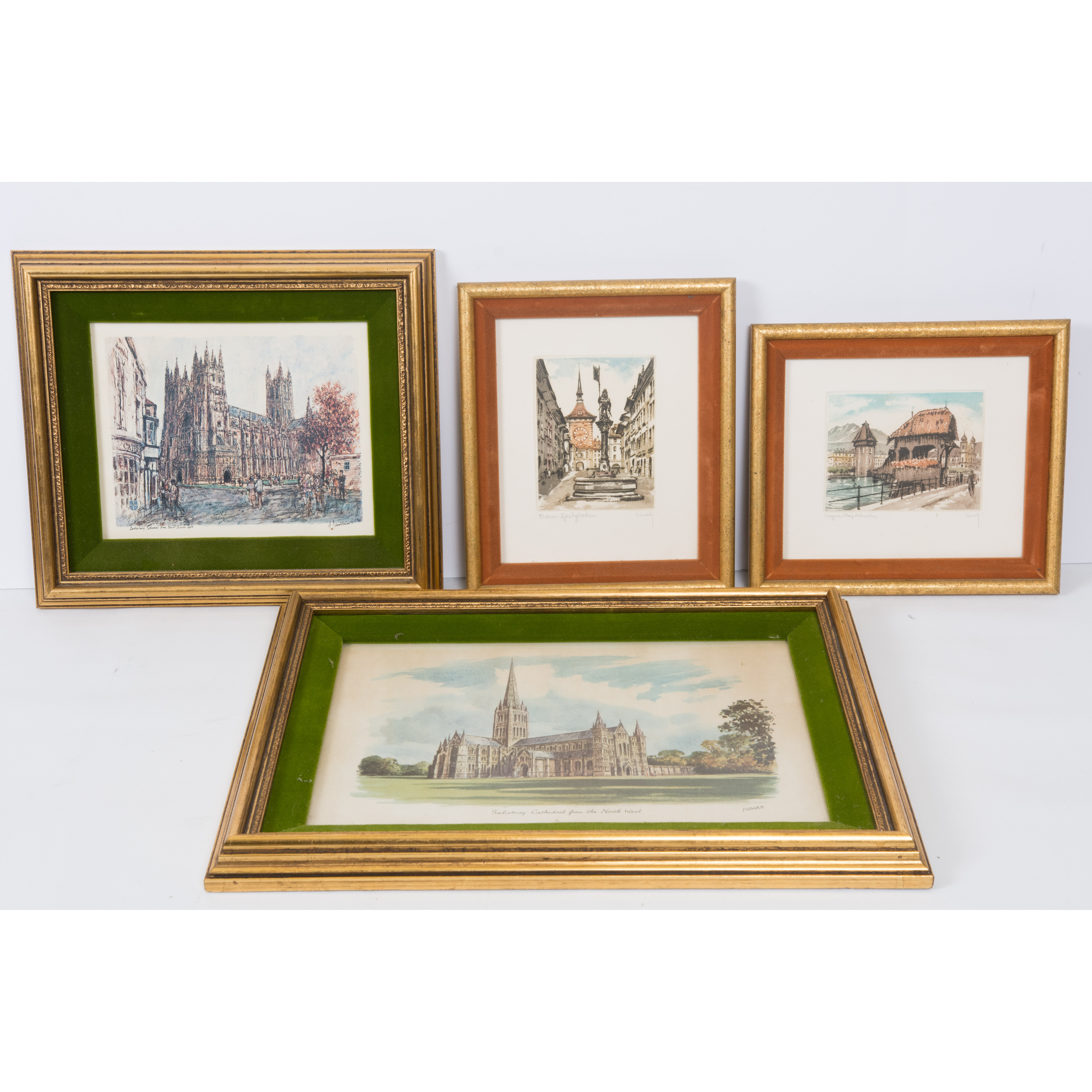 Grouping of Framed European Prints