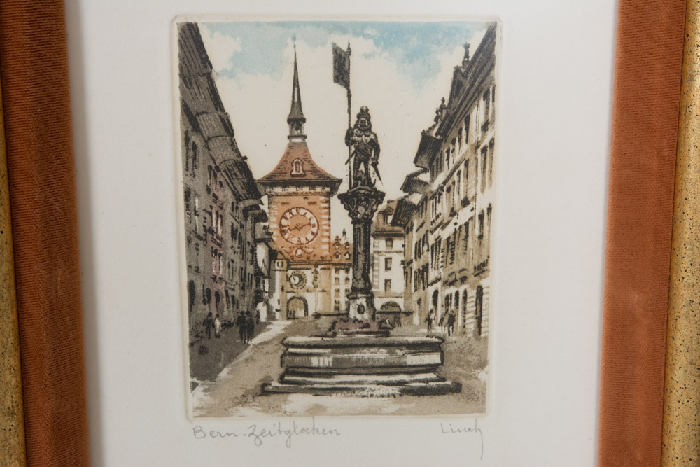 Grouping of Framed European Prints