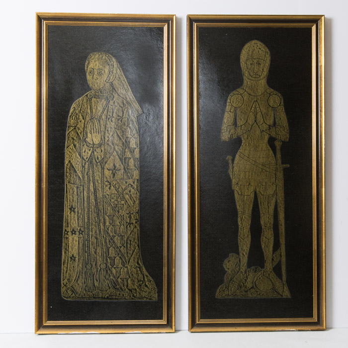 Pair of Brass Rubbings