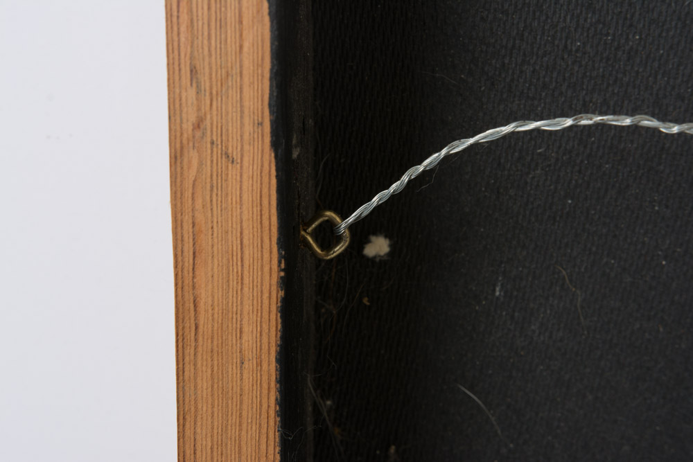 Signed Q.H. Abstract Painting on Fabric