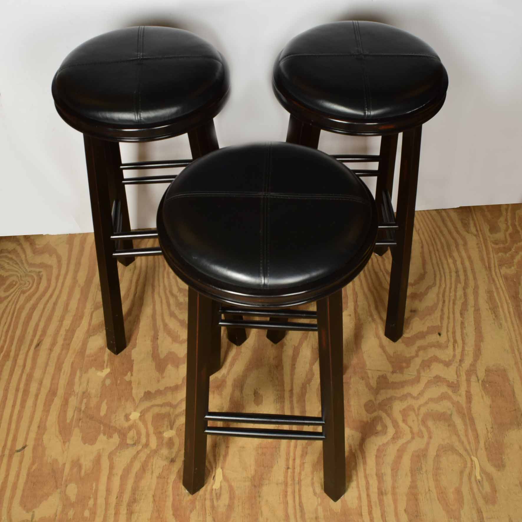 Three Ballard Designs Espresso Bar Stools